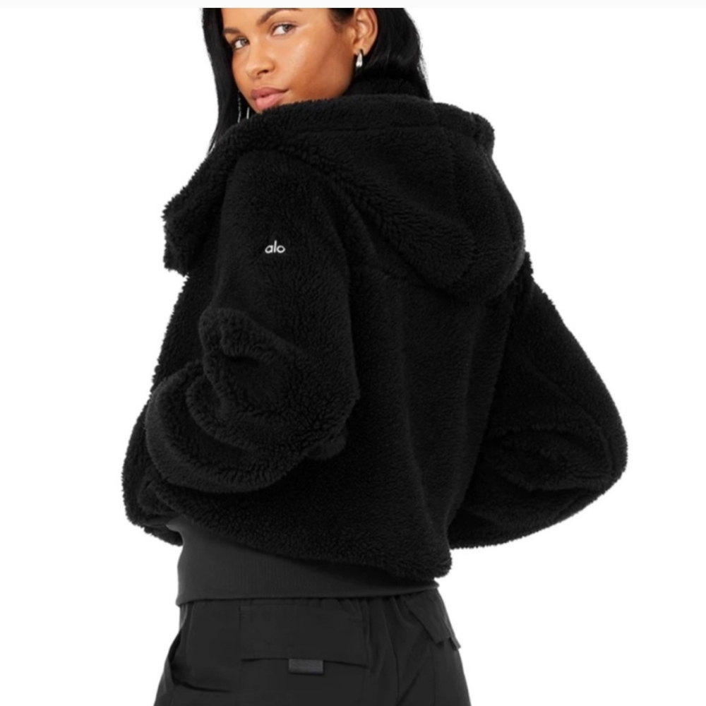 ALO Yoga Black Sherpa  Jacket - Picture 7 of 11